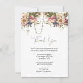 フローラロザリー写真葬儀弔問悔やみや弔慰 サンキューカード (正面)