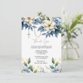 フローラロザリー写真葬儀弔問悔やみや弔慰 サンキューカード (スタンド正面)