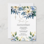 フローラロザリー写真葬儀弔問悔やみや弔慰 サンキューカード (正面)