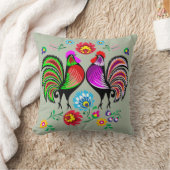 フローラロスターボーホパターン クッション (ブランケット)