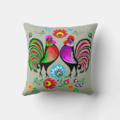 フローラロスターボーホパターン クッション (裏面)