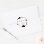 フローラロマンスありがとう結婚式の引き出物シール ラウンドシール (封筒)