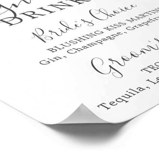 フローラロマンスの署名ドリンクの看板 ポスター (角)