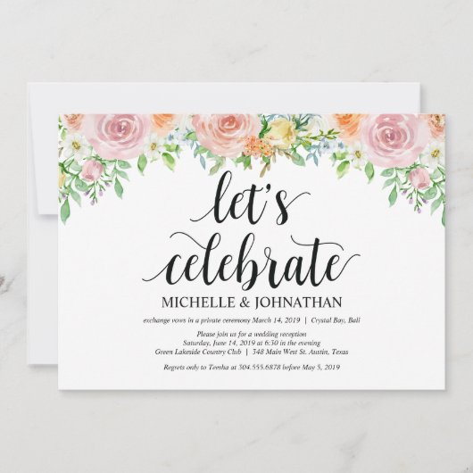 フローラロマンスエロペメント披露宴招待状 招待状 (正面)