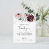 フローラロマンスサンキュユー披露宴カード ポストカード (スタンド正面)