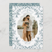 フローラロマンスチノイスリークラシックヴィンテージブルー セーブザデート (正面/裏面)