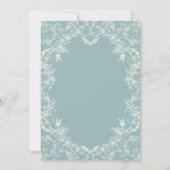 フローラロマンスチノイスリーブルーブライダルシャワー 招待状 (裏面)