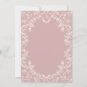 フローラロマンスチノイスリーマウヴブライダルシャワー 招待状 (裏面)