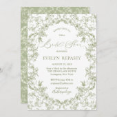 フローラロマンスチノイスリーユーカリブライダルシャワー 招待状 (正面/裏面)