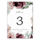 フローラロマンステーブル番号 テーブルナンバー (裏面)