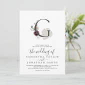 フローラロマンスレターGモノグラム結婚ズ 招待状 (スタンド正面)