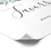 フローラロマンス結婚式の引き出物標識 ポスター (角)