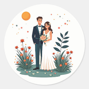 フローラロマンス結婚式用シール ラウンドシール