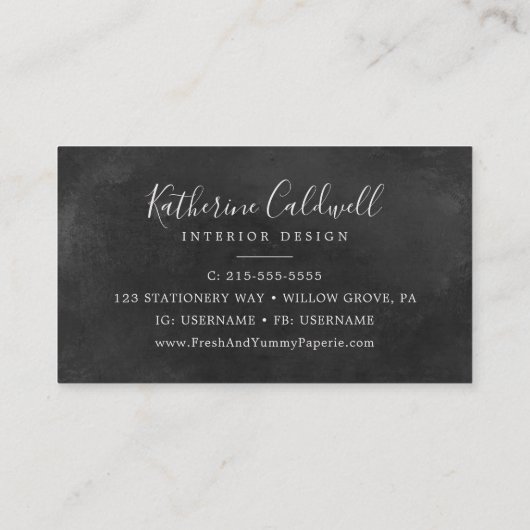 フローラロマンス |灰色の名刺 名刺 (裏面)