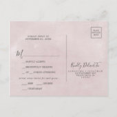 フローラロマンス |灰色メニュー選択RSVPポストカード インビテーションポストカード (裏面)