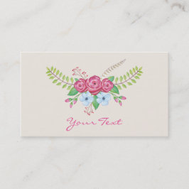 フローラロマンチック水彩花 名刺