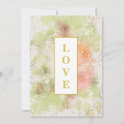 *~フローラロマンチックLOVE AR26 QR RSVP 4 結婚s 招待状 (正面)