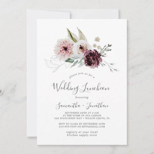 フローラロマ結婚ンス昼食会 招待状 (正面)