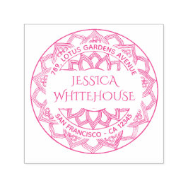 フローラロータスマンダラネーム差出人住所 セルフインキングスタンプ