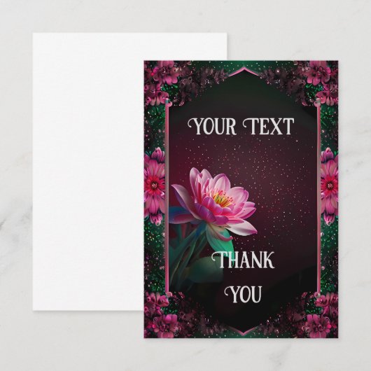 「フローラロータス結婚スイート | 星空のナイトロマンス サンキューカード (正面/裏面)