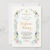 フローラローレルバプテスマ招待状 招待状 (正面)