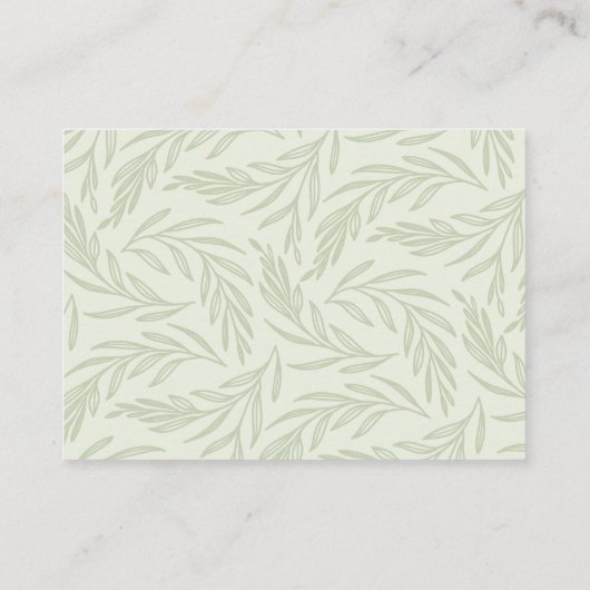 フローラワイルドフラワーおむつラッフルベビーシャワー エンクロージャーカード (裏面)