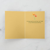 フローラワイルドフラワーウォータカラー誕生日カード カード (内部)