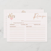 フローラワイルドフラワーガラスブライダルシャワーレシピカード 招待状 (正面/裏面)