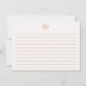 フローラワイルドフラワーガラスブライダルシャワーレシピカード 招待状 (裏面)