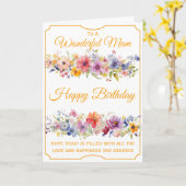 フローラワイルドフラワーズマザー誕生日 カード (黄色い花)