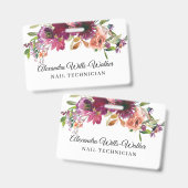 フローラワイルドフラワーネイリスト バッジ (正面＆裏面)