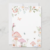 フローラワイルドフラワーフェアリー最初の誕生日パーティー 招待状 (裏面)