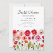フローラワイルドフラワーフォトブライダルシャワー 招待状 (正面)