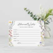 フローラワイルドフラワーブライダルシャワーアドバイスカード エンクロージャーカード (スタンド正面)