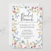 フローラワイルドフラワーブライダルシャワーブライダルブランチ 招待状 (正面)