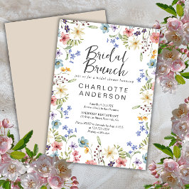 フローラワイルドフラワーブライダルシャワーブライダルブランチ 招待状