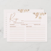 フローラワイルドフラワーブライダルシャワーレシピカード 招待状 (正面/裏面)