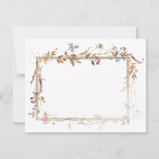 フローラワイルドフラワーブライダルシャワーレシピ ノートカード (裏面)