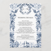 フローラワイルドフラワーブルーホワイト春詳細 エンクロージャーカード (正面)