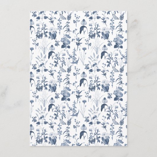 フローラワイルドフラワーブルーホワイト春詳細 エンクロージャーカード (裏面)