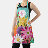 フローラワイルドフラワーブーケフラワーズモノグラムママ エプロン (インサイチュ)