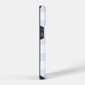 フローラワイルドフラワーブーケライトブルーストライプiPho iPhoneケース (右側面)