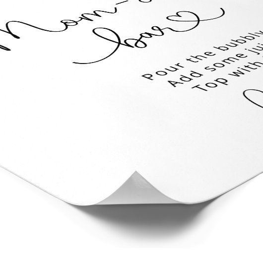 フローラワイルドフラワーベビーシャワー桃佐バーポスター ポスター (角)