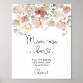 フローラワイルドフラワーベビーシャワー桃佐バーポスター ポスター (正面)