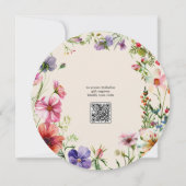 フローラワイルドフラワーベビー開花ベビーシャワー 招待状 (裏面)