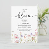 フローラワイルドフラワーラブズ開花ブライダルシャワー 招待状 (スタンド正面)