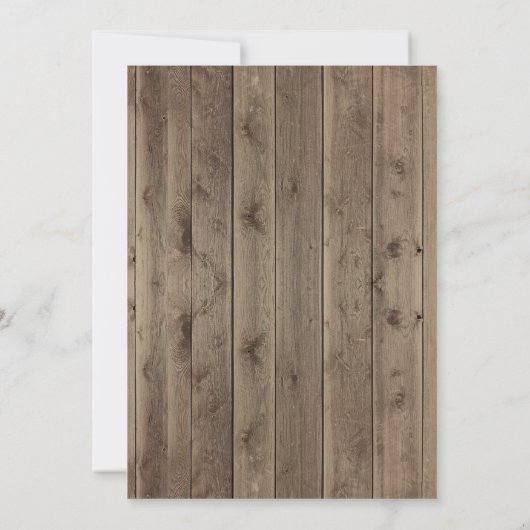 フローラワイルドフラワーリース農場動物ベビースシャワー 招待状 (裏面)