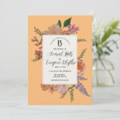 フローラワイルドフラワー水彩結婚式招待状 招待状 (スタンド正面)