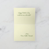 フローラワイルドフラワー素朴ズボホ聖なる書物、 経典誕生日 サンキューカード (内部)