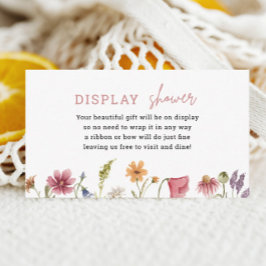 フローラワイルドフラワー表示シャワーインサート エンクロージャーカード